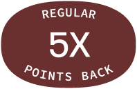 Regular: 5% points back